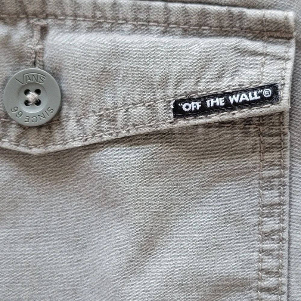 Vans Chino Shorts Mens 38 Grey Cotton Twill‎ Classic Skater Casual Outdoor Surf
